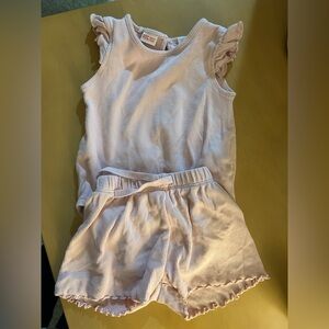 Zara baby onesie and shorts in Light Pink